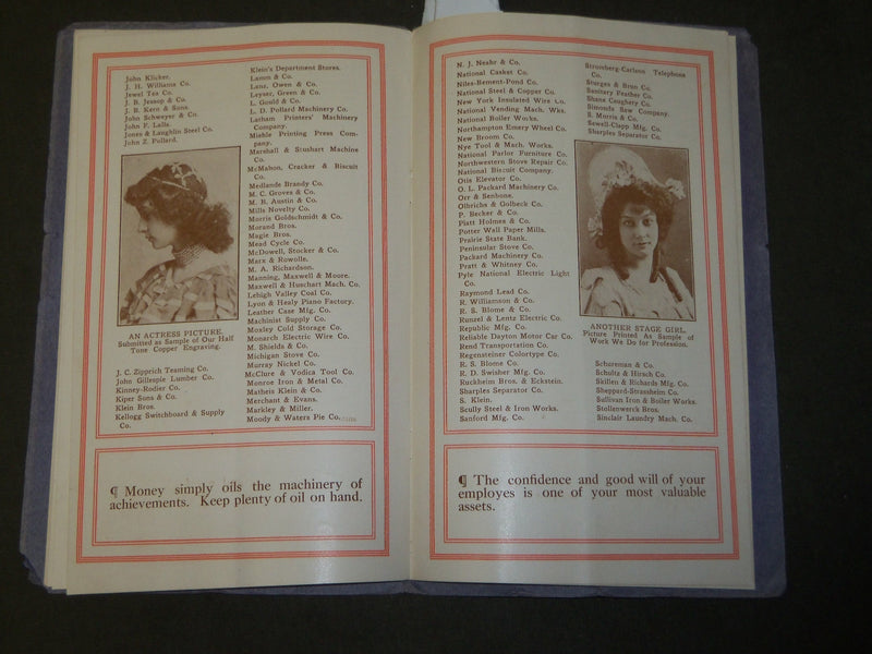 1909 THE GREAT WEST SIDE PROGRAM - CURRIER PRINTING COMPANY - CHICAGO - J 3708