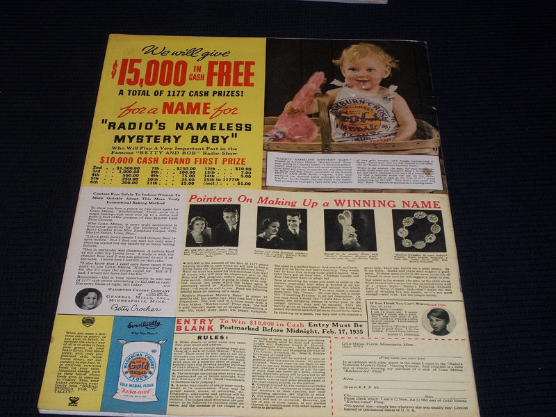 1935 MARCH WOMAN'S WORLD MAGAZINE - NICE ILLUSTRATED FRONT COVER - E 5738