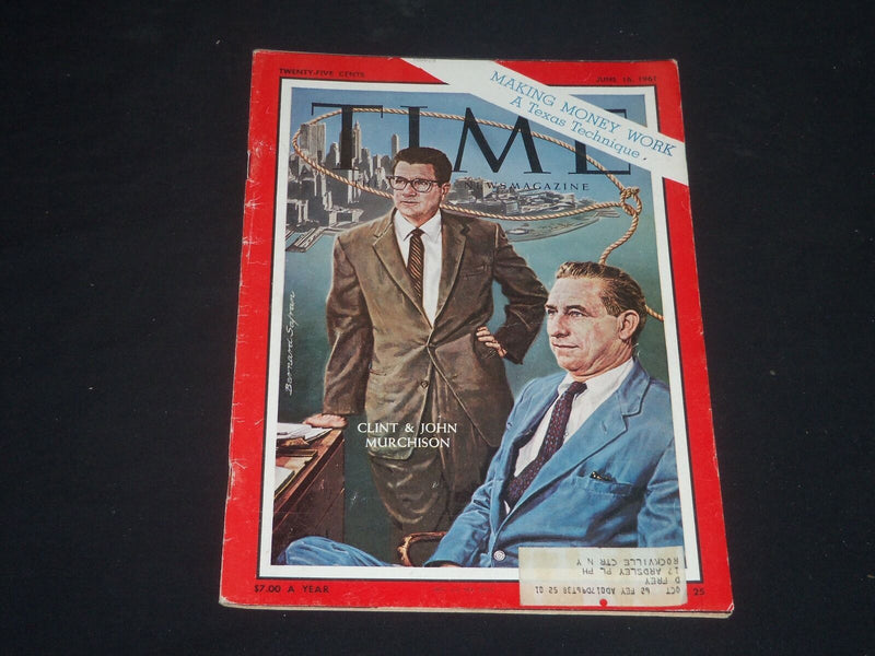 1961 JUNE 16 TIME MAGAZINE - CLINT & JOHN MURCHISON - T 1801