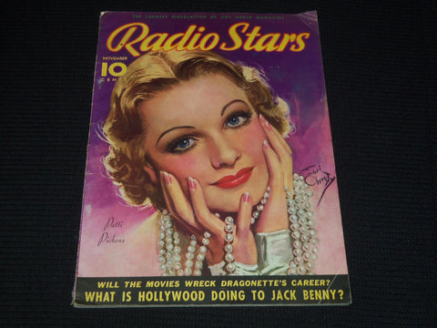 1935 NOVEMBER RADIO STARS MAGAZINE - PATTI PICKENS BY EARL CHRISTY - E 12499