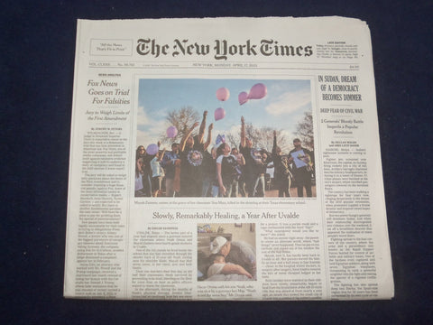2023 APRIL 17 NEW YORK TIMES - IN SUDAN, DREAM OF A DEMOCRACY BECOMES DIMMER
