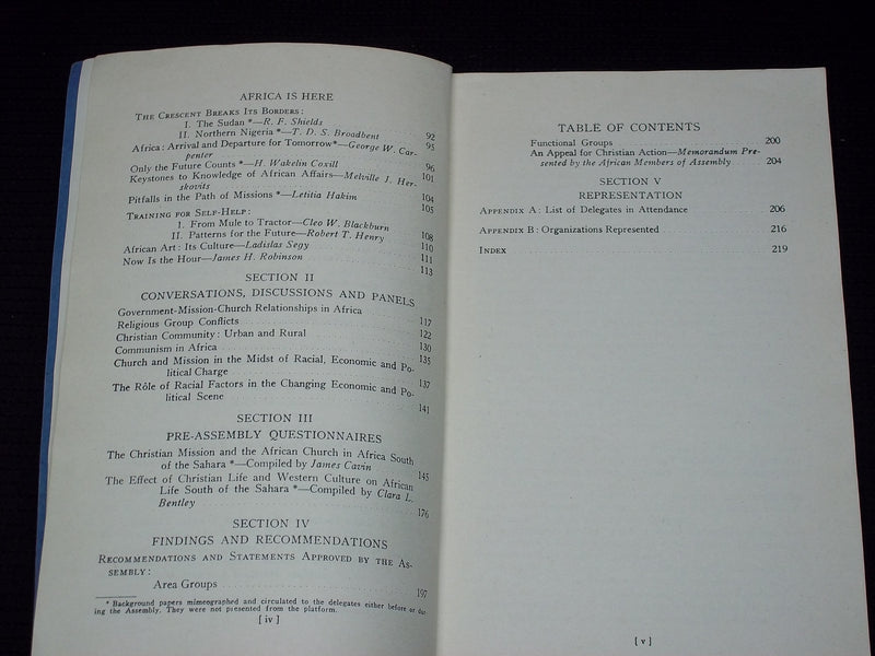 1952 AFRICA IS HERE REPORT OF NORTH AMERICAN ASSEMBLY AFRICAN AFFAIRS - J 7133