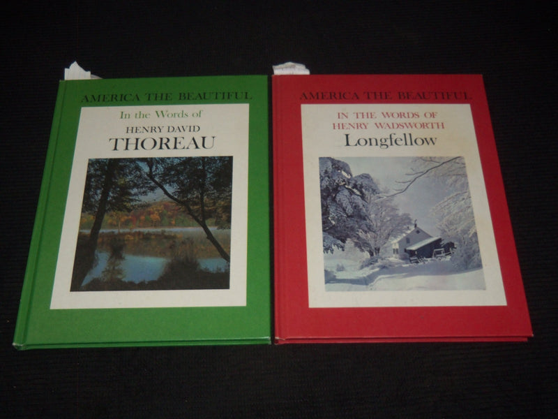1965-1966 AMERICA THE BEAUTIFUL BOOK LOT OF 2 - THOREAU - LONGELLOW - KD 4144M