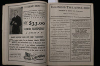 1901 ILLINOIS THEATRE PROGRAMME - ALICE NIELSEN - SARAH BERNHARDT - K 3034