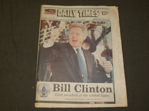 1993 JANUARY 21 (DELAWARE) DAILY TIMES NEWSPAPER- CLINTON INAUGURATION - NP 3323