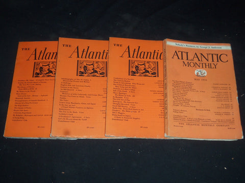 1931-1948 THE ATLANTIC MONTHLY MAGAZINE-LOT 18 ISSUES-STORIES & ARTICLES-WR 1364