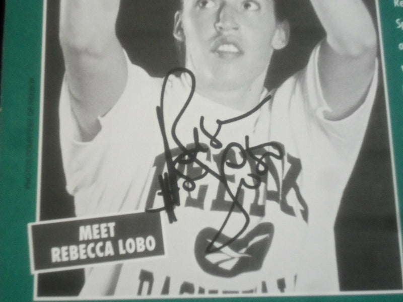 REBECCA LOBO 8x10 AUTOGRAPHED REEBOK BROCHURE & PHOTOGRAPH