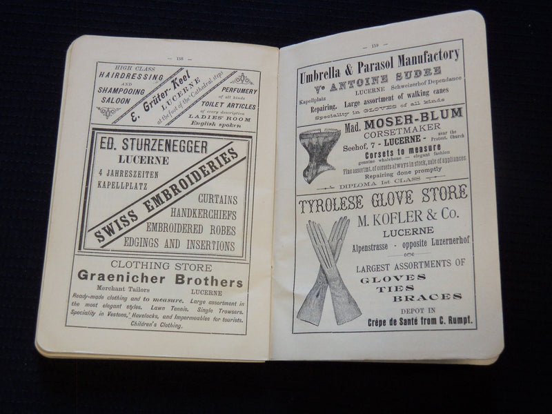 1894 LUCERNE - LAKE AND ENVIRONS GUIDE BOOK - J 7288