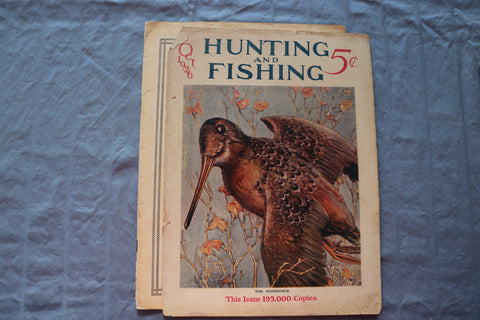 1926 OCTOBER HUNTING AND FISHING MAGAZINE - THE WOODCOCK - ST 5508U