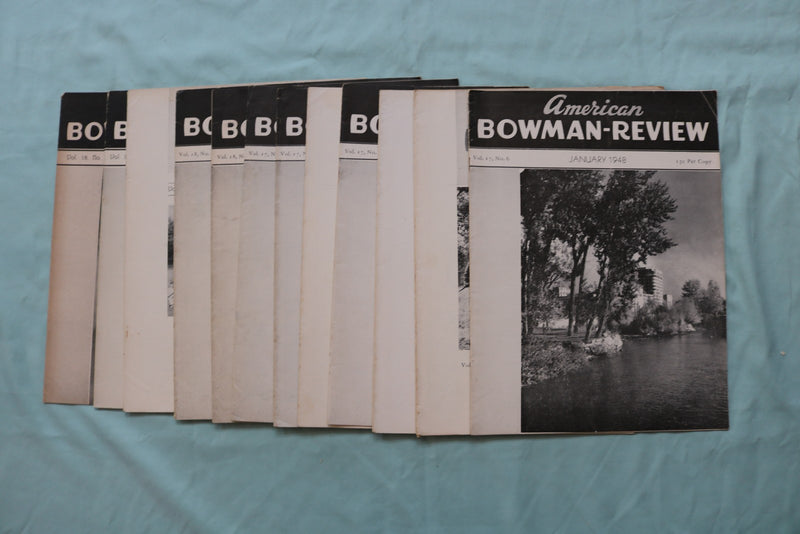 1948 AMERICAN BOWMAN-REVIEW MAGAZINE - COMPLETE YEAR - LOT OF 12 - O 3754