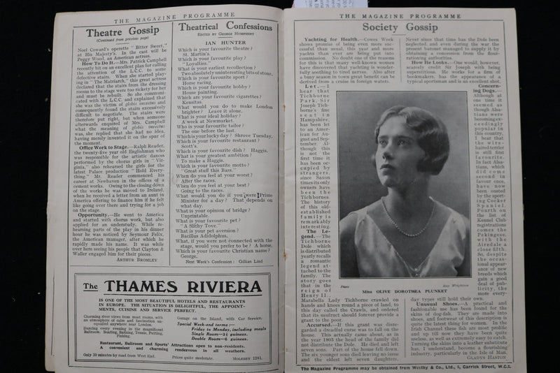 1929 WAKE UP AND DREAM! MAGAZINE PROGRAM - LONDON PAVILION - K 2453