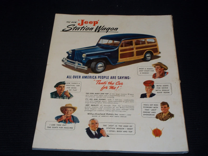 1947 JANUARY HOLIDAY MAGAZINE - CALIFORNIA NICE FRONT COVER - E 1251