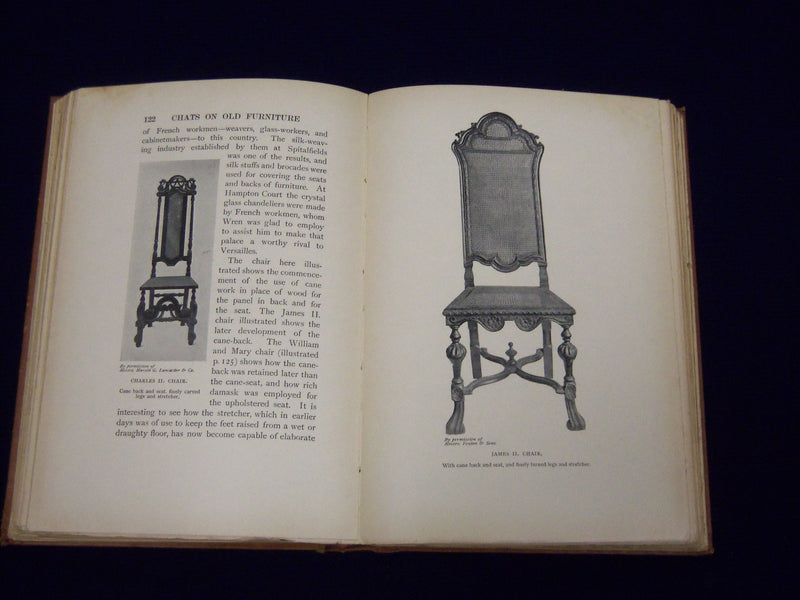1906 CHATS ON OLD FURNITURE BY ARTHUR HAYDEN BOOK - NICE ILLUSTRATIONS - KD 3543