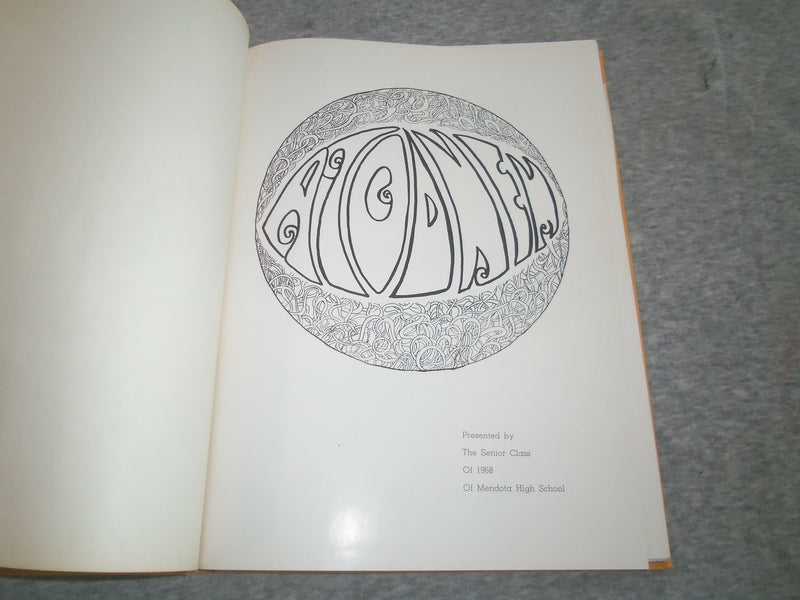 1968 ATODNEM MENDOTA HIGH SCHOOL YEARBOOK - MENDOTA, ILLINOIS - YB 2482