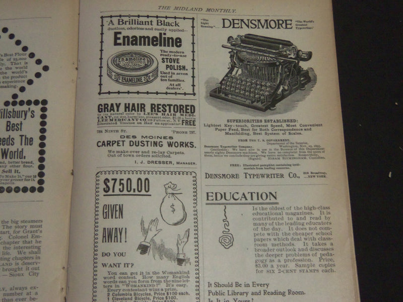 1896-1897 THE MIDLAND MONTHLY MAGAZINE LOT OF 14 ISSUES - NICE PHOTOS - WR 1284