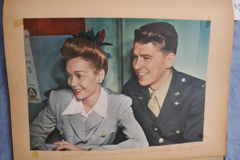 1940'S MOVIE STAR PHOTOS SCRAPBOOK - LARRY PARKS - RONALD REAGAN - E 26467