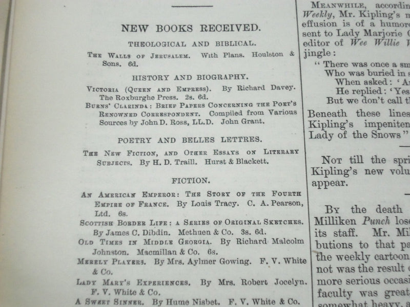 1897-1898 THE ACADEMY WEEKLY REVIEW OF LITERATURE LOT OF 38 - LONDON - O 2375