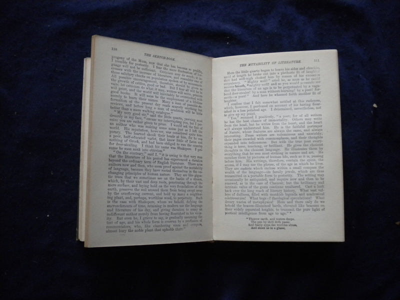 1800'S THE SKETCH BOOK HARDCOVER BOOK BY WASHINGTON IRVING - KD 8119