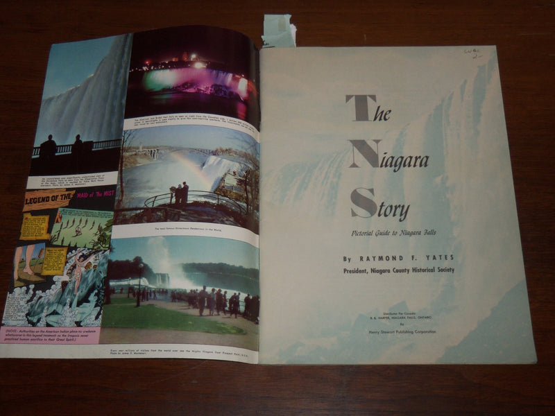 1954 THE NIAGARA STORY PICTORIAL GUIDE BY RAYMOND F. YATES - NICE PHOTOS- K 1260