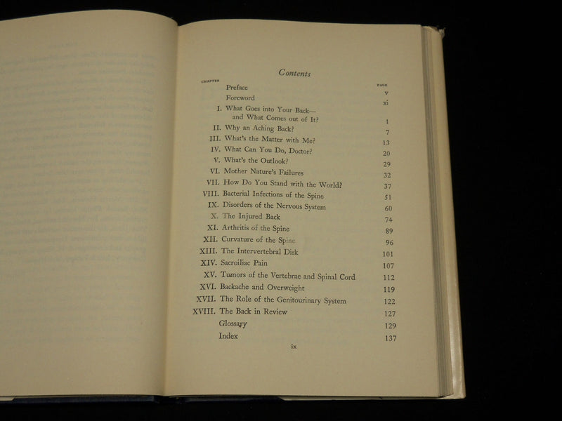 1948 THE BACK AND ITS DISORDERS HARDCOVER BOOK BY PHILIP LEWIN, M. D.- KD 6469