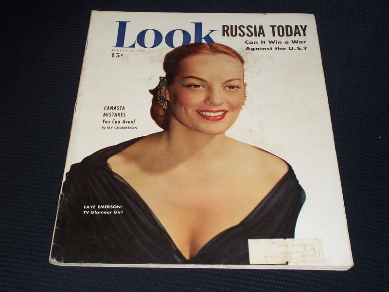 1950 AUGUST 15 LOOK MAGAZINE - FAYE EMERSON FRONT COVER - E 20411