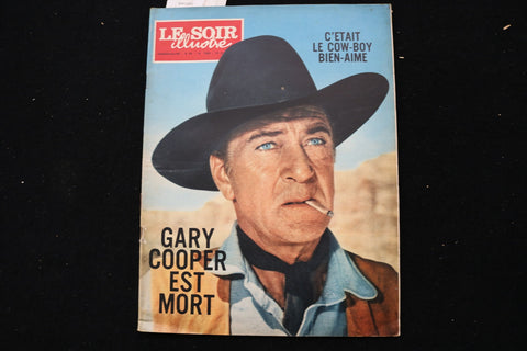 1954 LE SOIR ILLUSTRE MAGAZINE - GARY COOPER COVER - E 25036