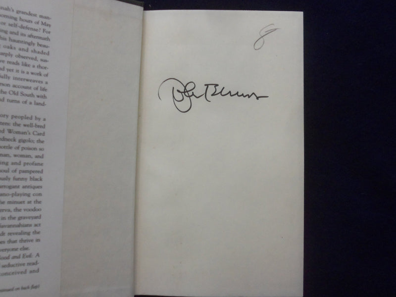 1994 MIDNIGHT IN THE GARDEN HARDCOVER BOOK - JOHN BERENDT - AUTOGRAPHED- KD 8922