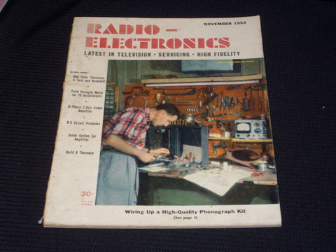 1953 NOVEMBER RADIO-ELECTRONICS MAGAZINE NICE COVERS & INSIDE CONTENT - E 2311