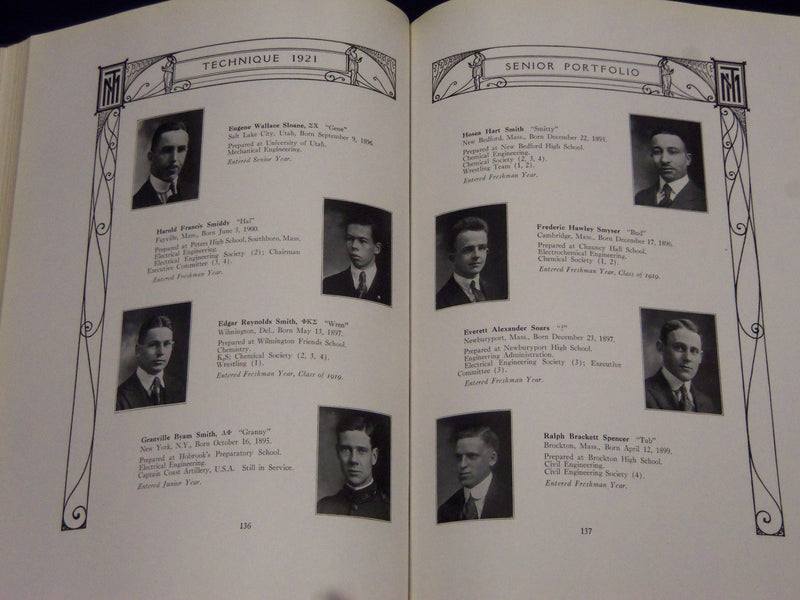 1921 TECHNIQUE M. I. T. TECHNOLOGY MASSACHUSETTS YEARBOOK - NICE PHOTOS - YB 75A