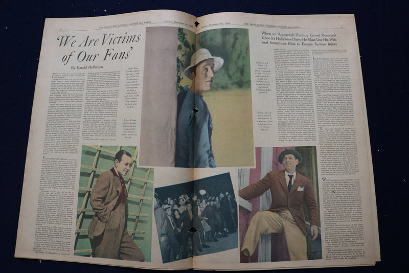 1938 DEC 18 SCREEN & RADIO MAGAZINE - JANET GAYNOR & J. BENNETT COVERS - E 23078