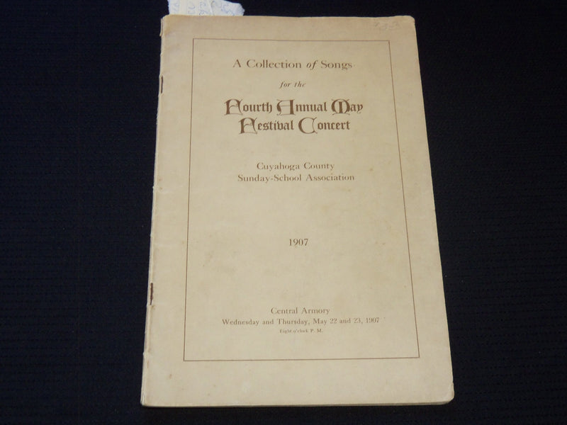 1907 CUYAHOGA COUNTY 4TH ANNUAL FESTIVAL CONCERT PROGRAM - SONGS - J 8009