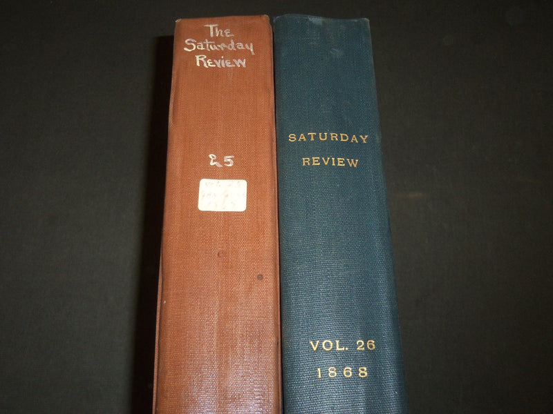 1868 SATURDAY REVIEW 2 BOUND VOLUMES - COMPLETE YR- PUBLISHED IN LONDON - R 1079