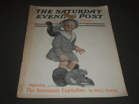 1908 SEPTEMBER 5 THE SATURDAY EVENING POST MAGAZINE - ILLUSTRATED COVER - SP 848