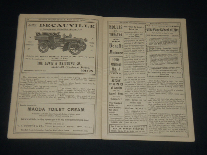 1904 THE MARRIAGE OF KITTY - HOLLIST ST. THEATRE PROGRAM - J 5677