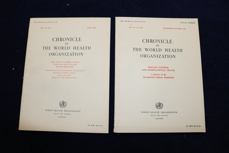 1955-1958 CHRONICLE OF THE WORLD HEALTH ORGANIZATION - LOT OF 15 - O 3360