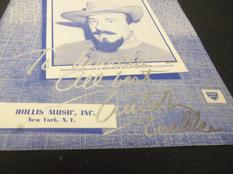 MITCH MILLER BONNIE BLUE GAL AUTOGRAPHED SHEET MUSIC - AM 44