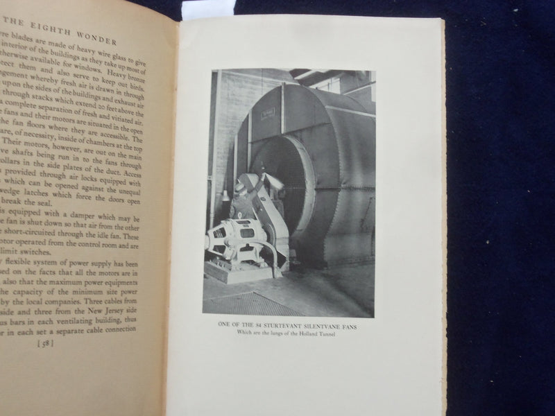 1927 THE EIGHTH WONDER - HOLLAND TUNNEL HARDCOVER BOOK - KD 8635