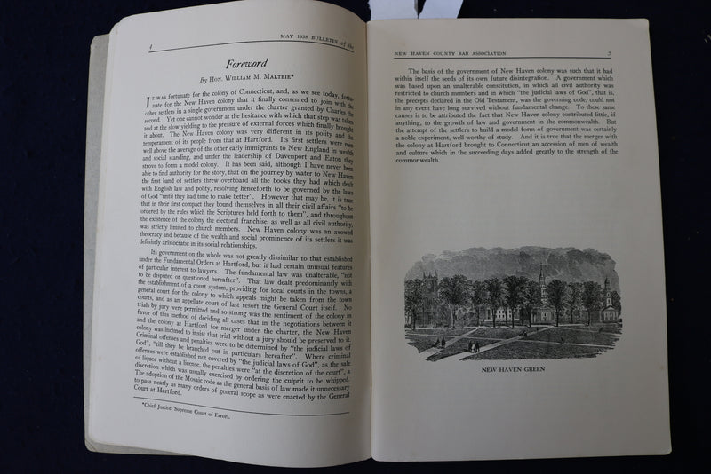 1938 MAY NEW HAVEN COUNTY BAR ASSOCIATION BULLETIN SOFTCOVER BOOK - K 964
