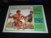 1975 THIS TIME I'LL MAKE YOU RICH 1/2 SHEET MOVIE POSTER - TONY SABATO - P 305