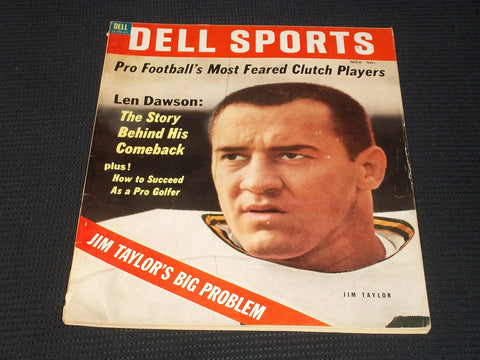 1963 NOVEMBER DELL SPORTS MAGAZINE - JIM TAYLOR COVER - E 7917