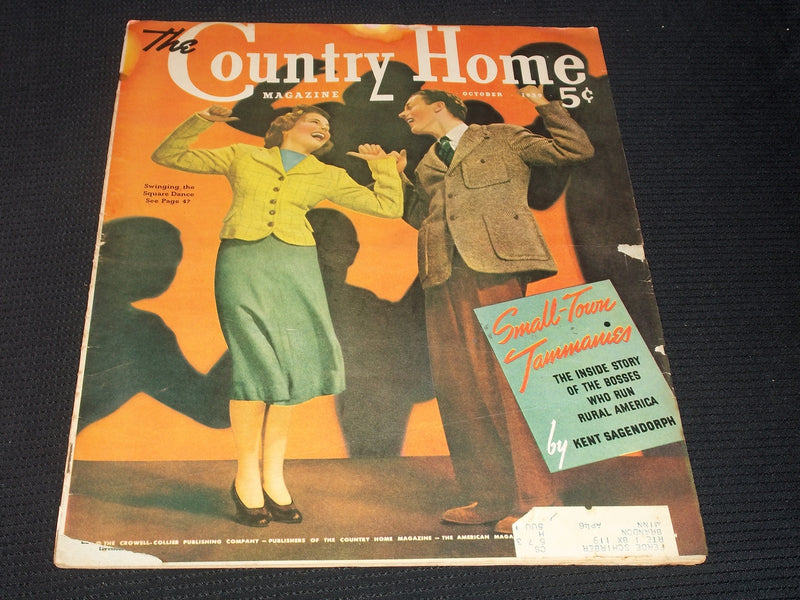 1939 OCTOBER THE COUNTRY HOME MAGAZINE - SWINGING SQUARE DANCE FRONT COVER - E 5