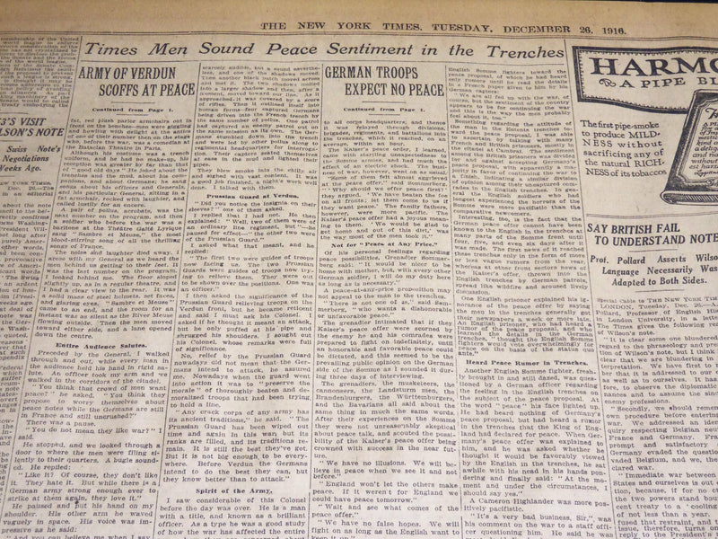 1916 DECEMBER 26 NEW YORK TIMES - GERMANS BUILDING BIGGER U-BOATS - NT 8645