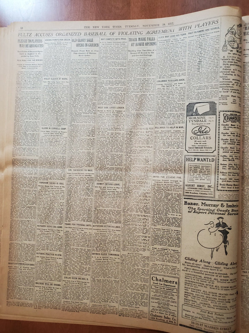 1917 NOVEMBER 20 NEW YORK TIMES - LLOYD GEORGE DEFENDS WAR COUNCIL PLAN- NT 8082
