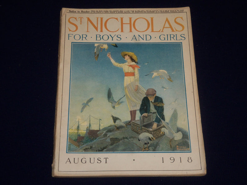 1918 AUGUST ST. NICHOLAS MAGAZINE - NORMAN ROCKWELL COVER - SP 2509