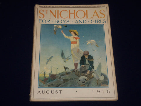 1918 AUGUST ST. NICHOLAS MAGAZINE - NORMAN ROCKWELL COVER - SP 2509