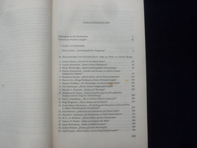 1963 MARTIN BUBER HARDCOVER BOOK-PAUL SCHILPP/MAURICE FRIEDMAN- GERMAN - KD 9001