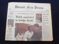 1996 APR 30 DETROIT FREE PRESS NEWSPAPER -WELCH CONVICTED, BRIDGE DEATH- NP 7278