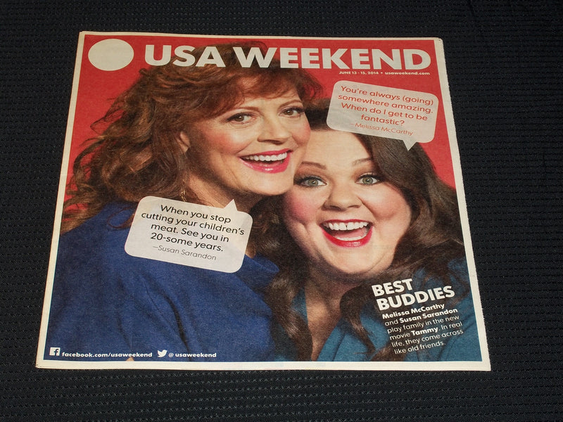 2014 JUNE 13 USA WEEKEND MAGAZINE - MCCARTHY & SARANDON COVER - E 4989