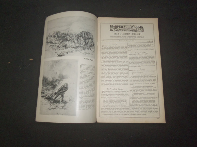 1915 JANUARY 9 HARPER'S WEEKLY MAGAZINE - THE SIEGE OF AISNE - SP 1520D