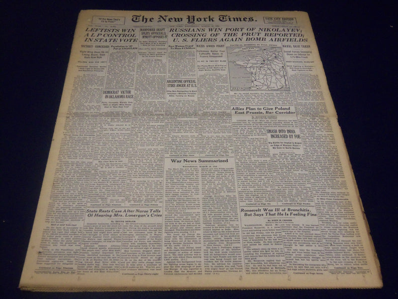 1944 MARCH 29 NEW YORK TIMES - RUSSIANS WIN NIKOLAYEV - NT 3708